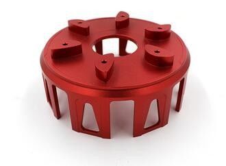 Red 6061 Anodized Aluminum Parts High Precision CNC Machining Service